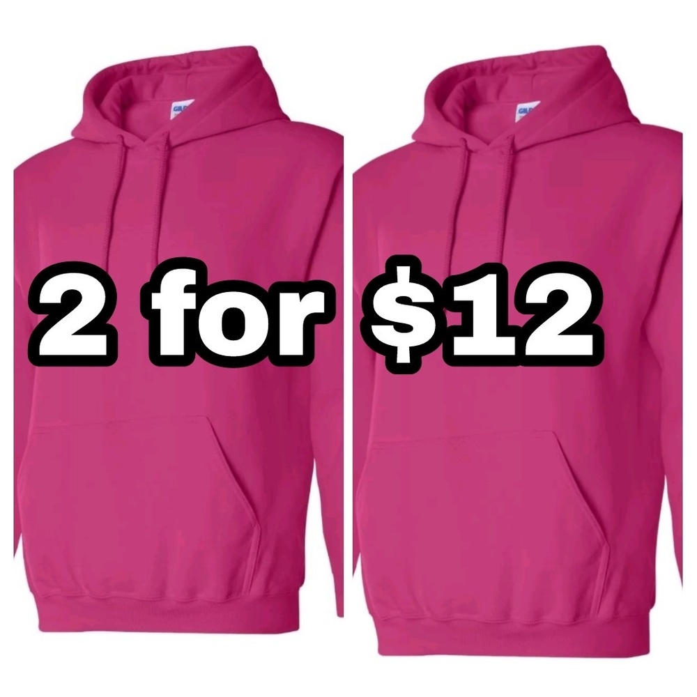 !!! 2 for $12 !!! Two size XXL pink hoodies! BNWT